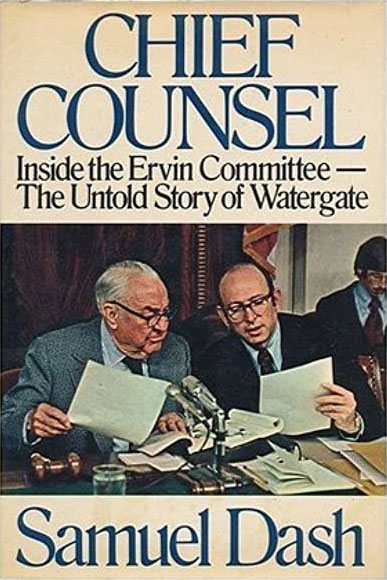 Book cover with a picture from the Watergate trial