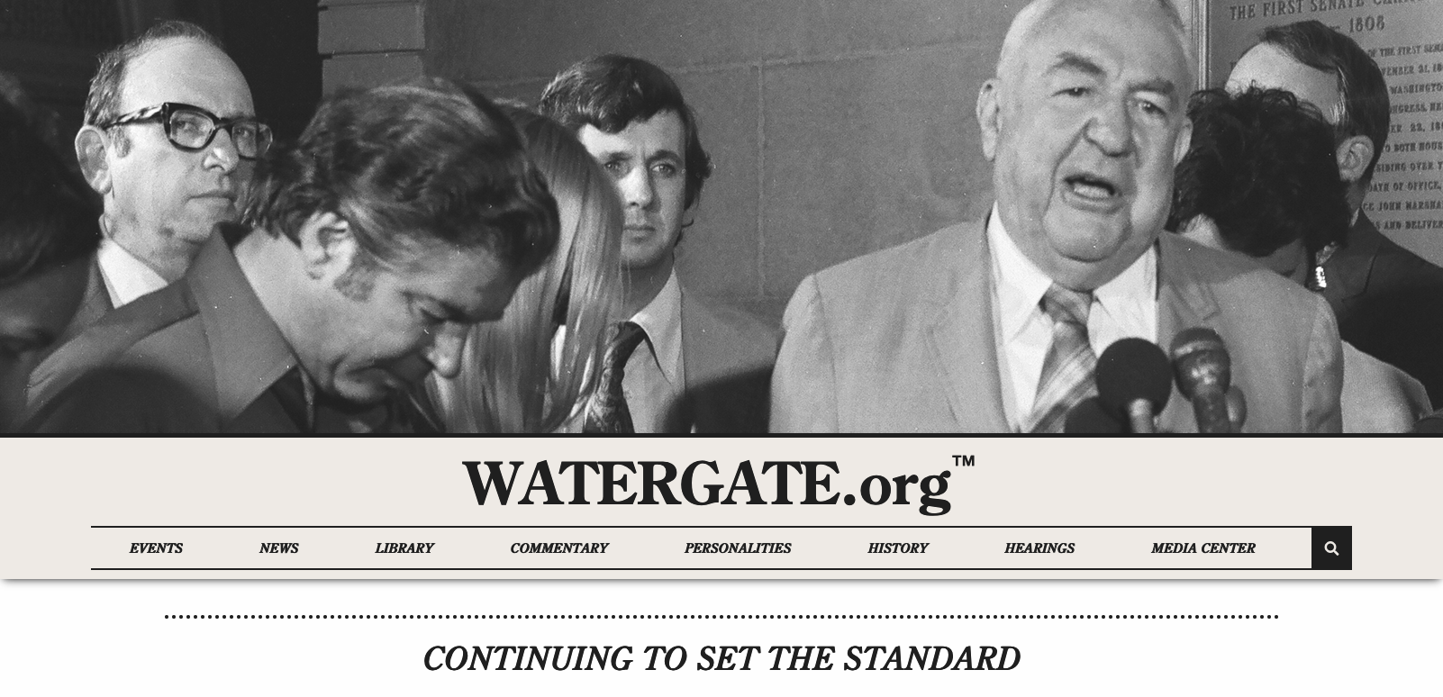 Screenshot of watergate.org home page